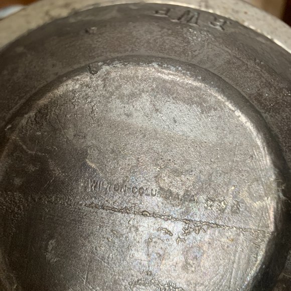 Vintage Wilton Pewter RWP Child's Alphabet & Numbers ABC-123 9" Bowl Plate - Picture 6 of 7